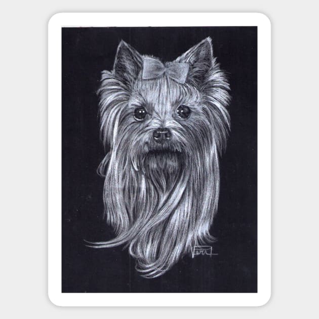 Yorkshire-Terrier Sticker by VeriArt